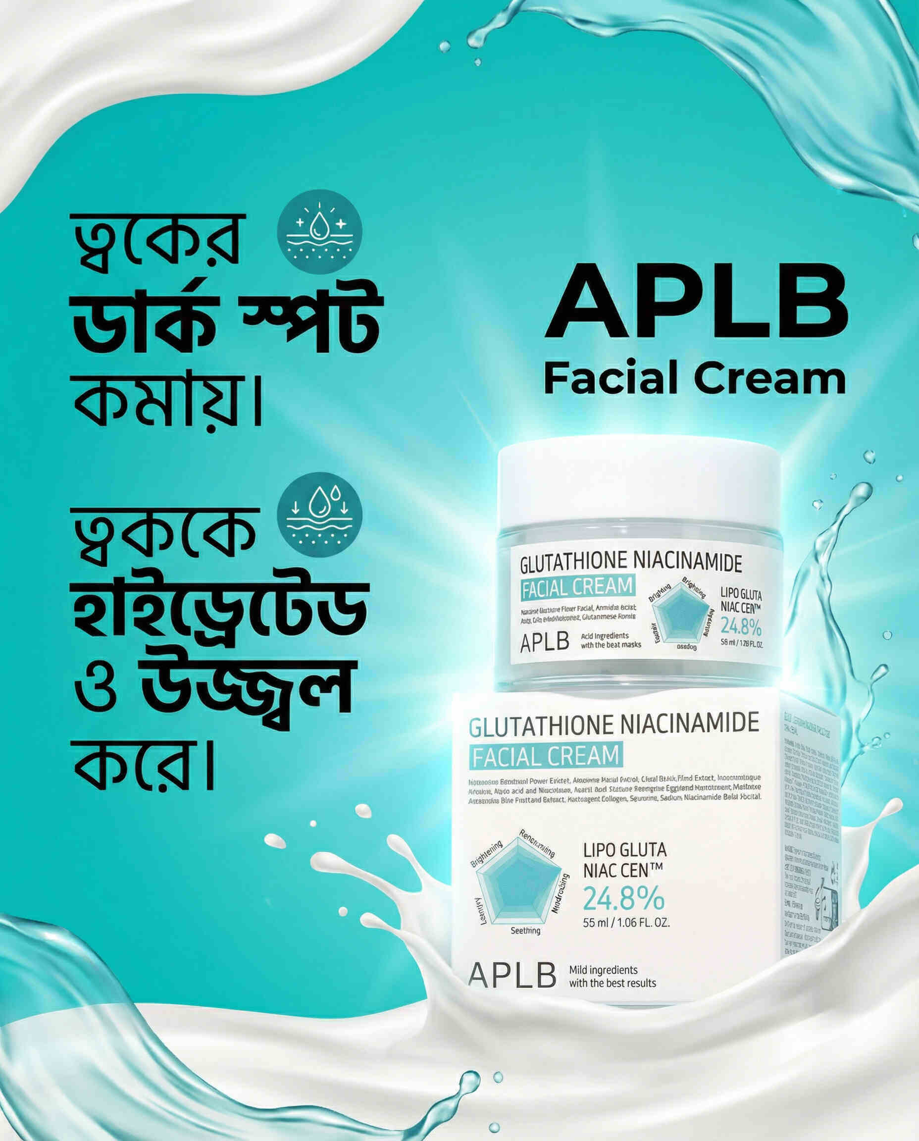 APLB Glutathione Niacinamide Facial Cream