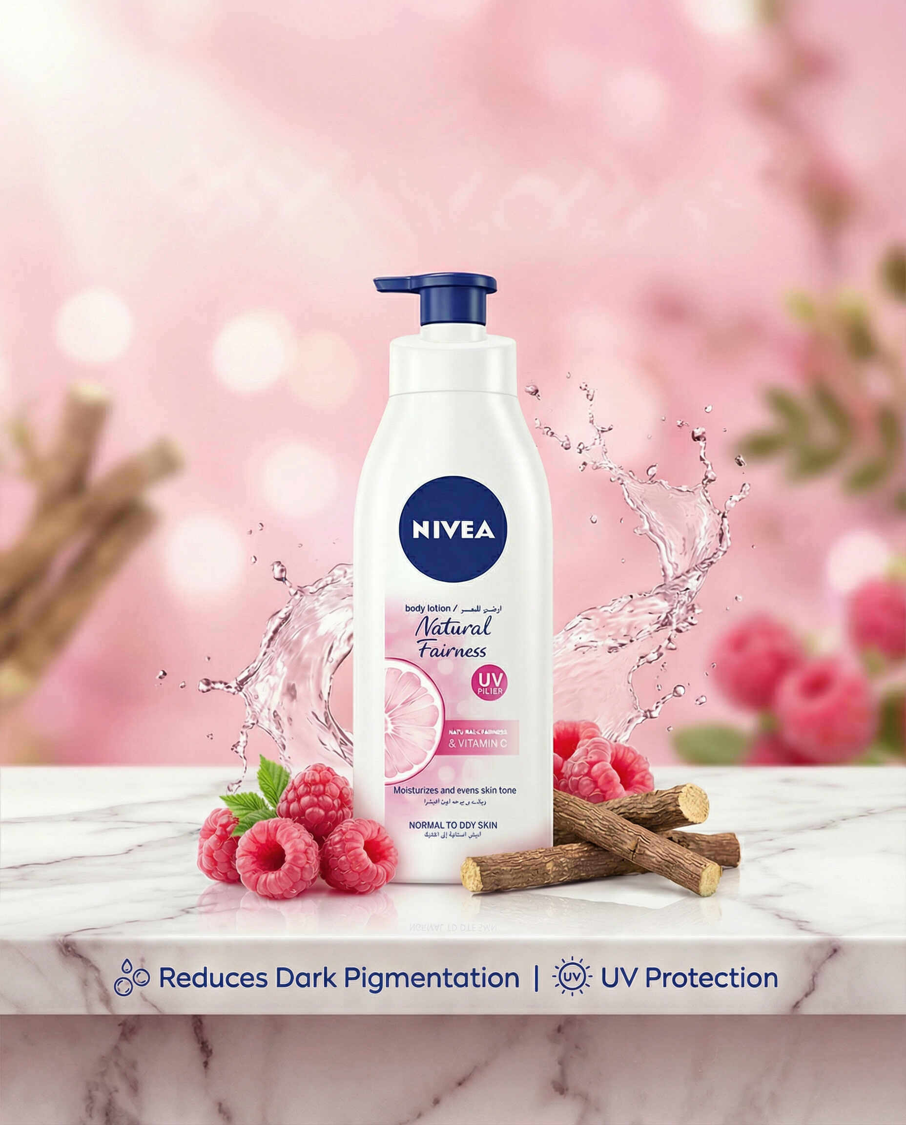 Nivea Natural Fairness UV Filter Body Lotion (400ml)