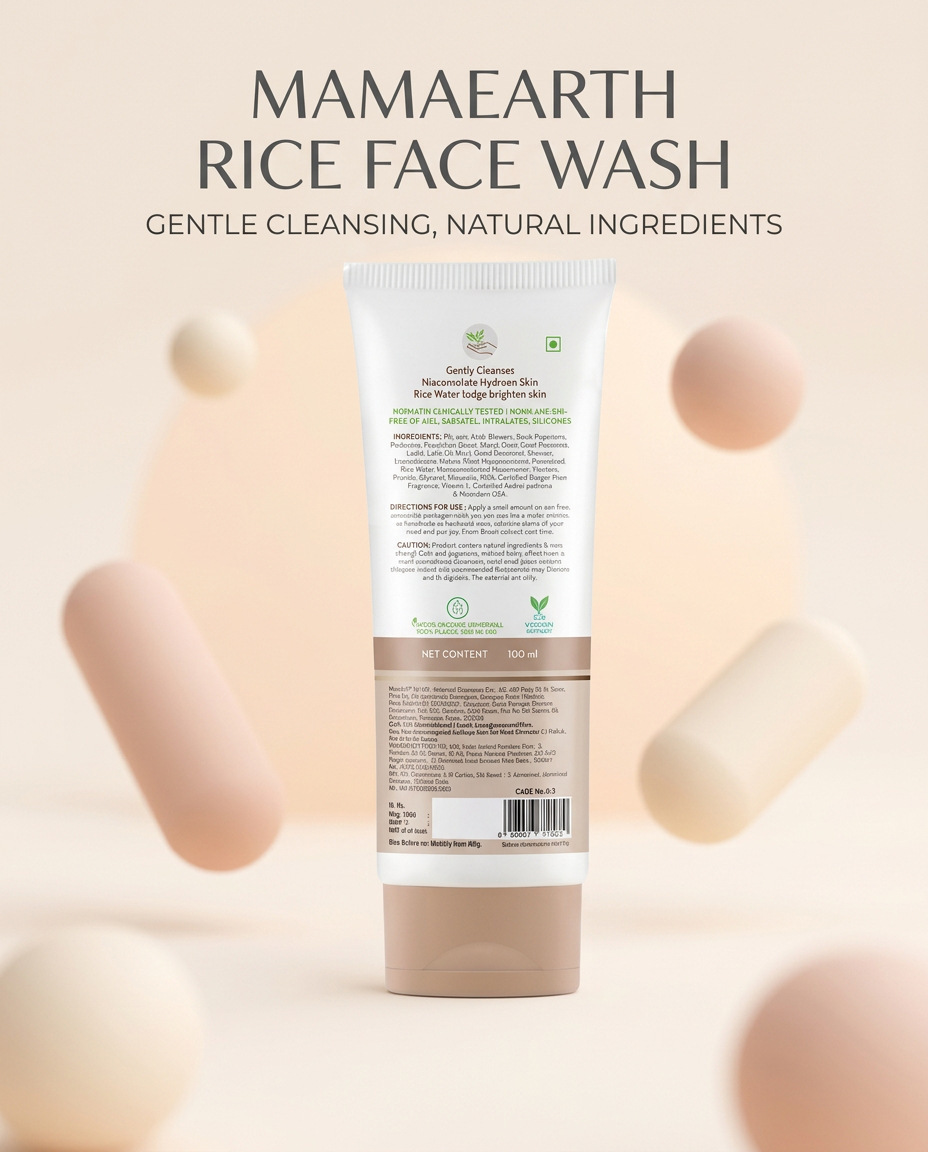 Mamaearth Rice Face Wash With Rice Water & Niacinamide