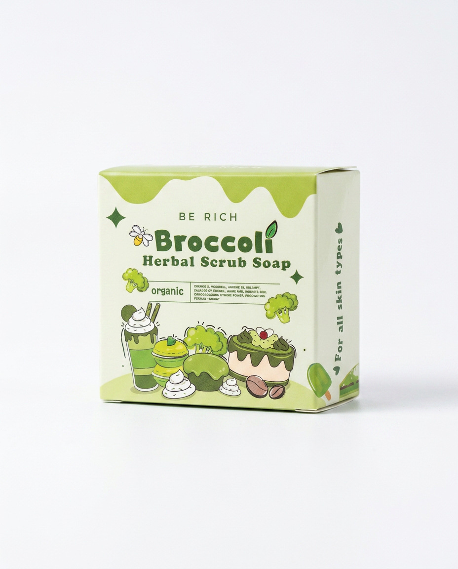 Broccoli Herbal Scrub Soap