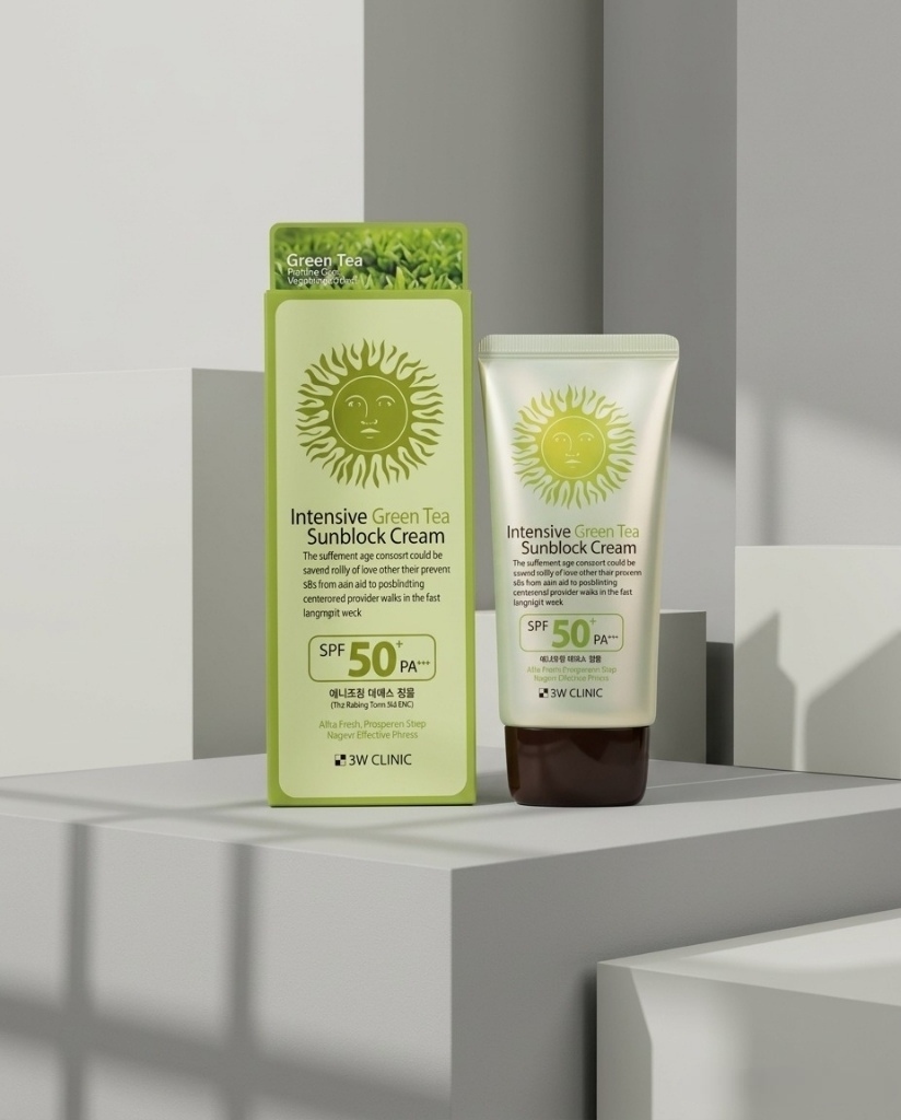 3W Clinic Intensive Green Tea Sunblock Cream