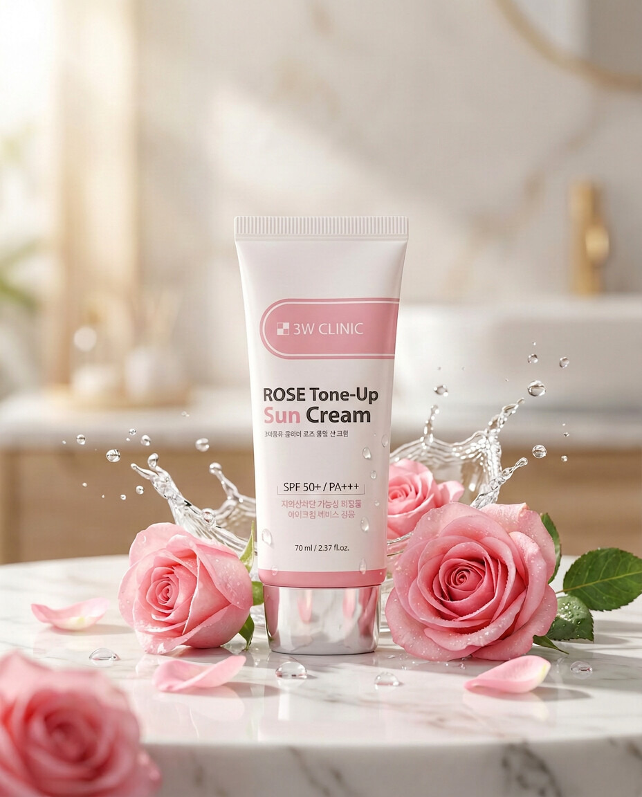 3W Clinic Rose Tone Up Sun Cream SPF 50+ PA+++