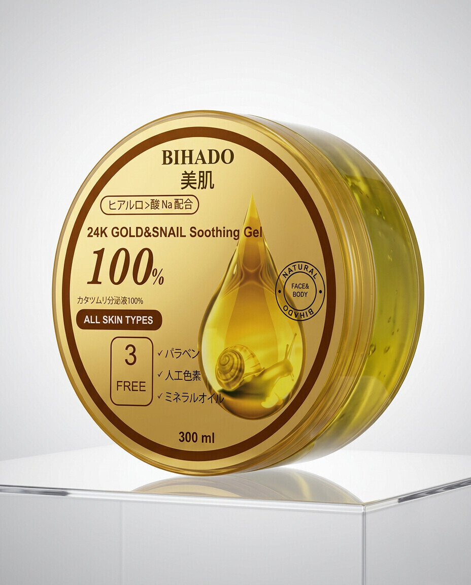 Bihado 24K Gold & Snail Soothing Gel (300ml)