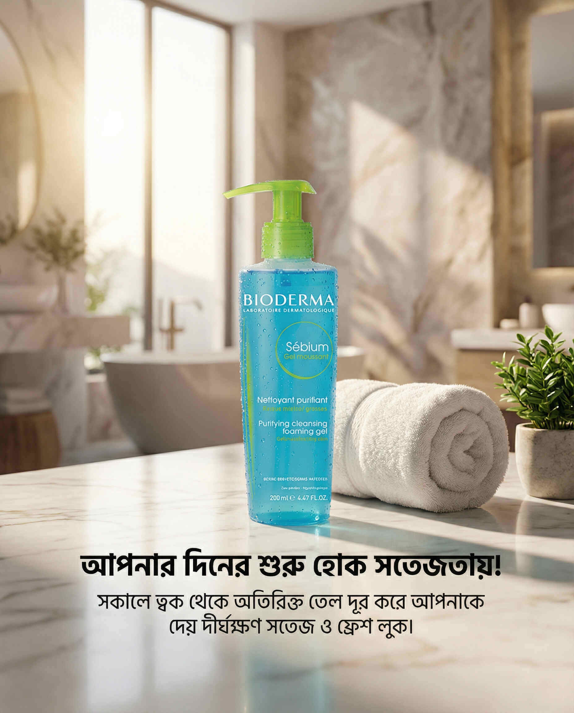 Bioderma Sebium Gel Moussant Purifying Foaming Gel (200ml)