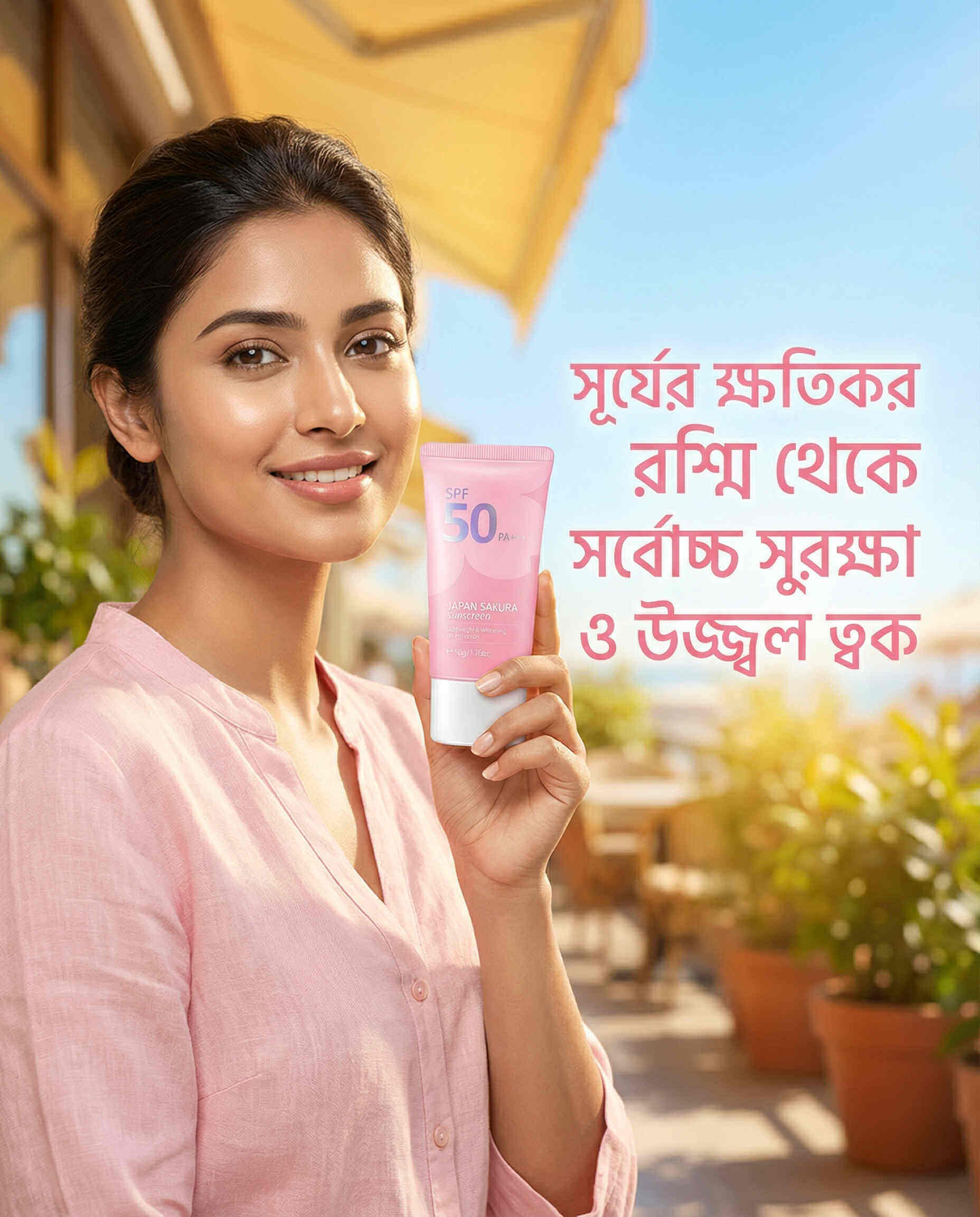 Laikou Japan Sakura Whitening Sunscreen SPF50 PA+++