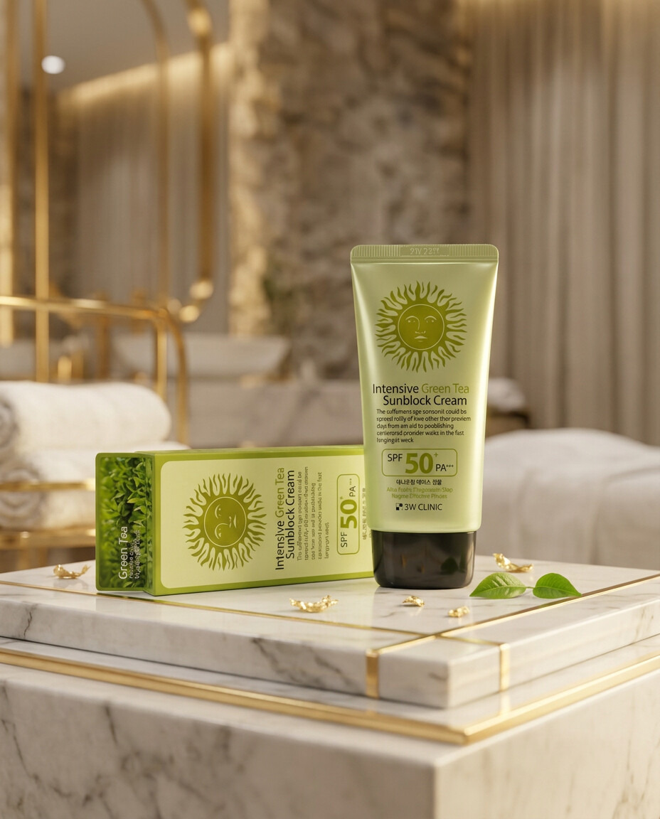 3W Clinic Intensive Green Tea Sunblock Cream