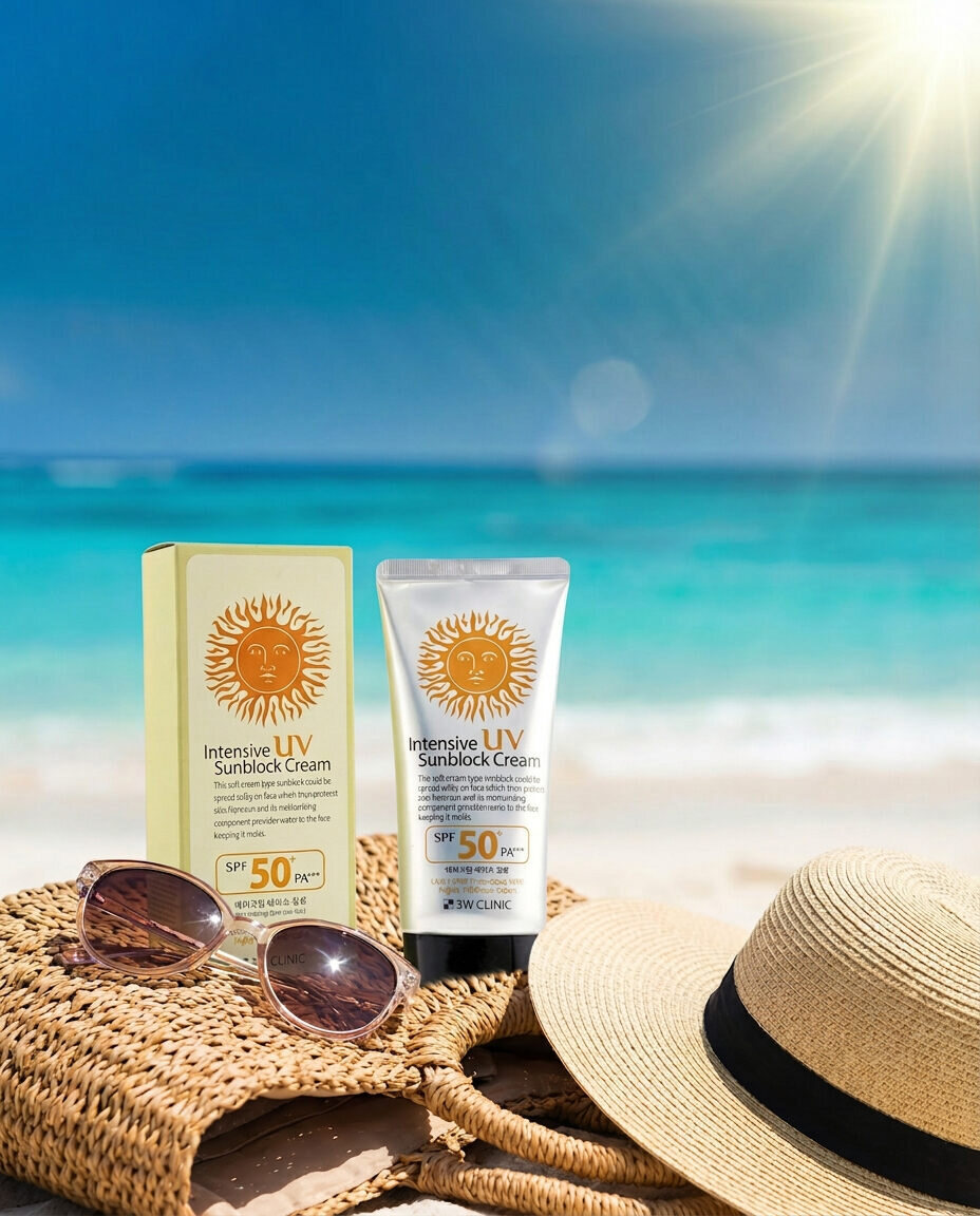 3W Clinic Intensive UV Sunblock Cream SPF 50+ PA+++