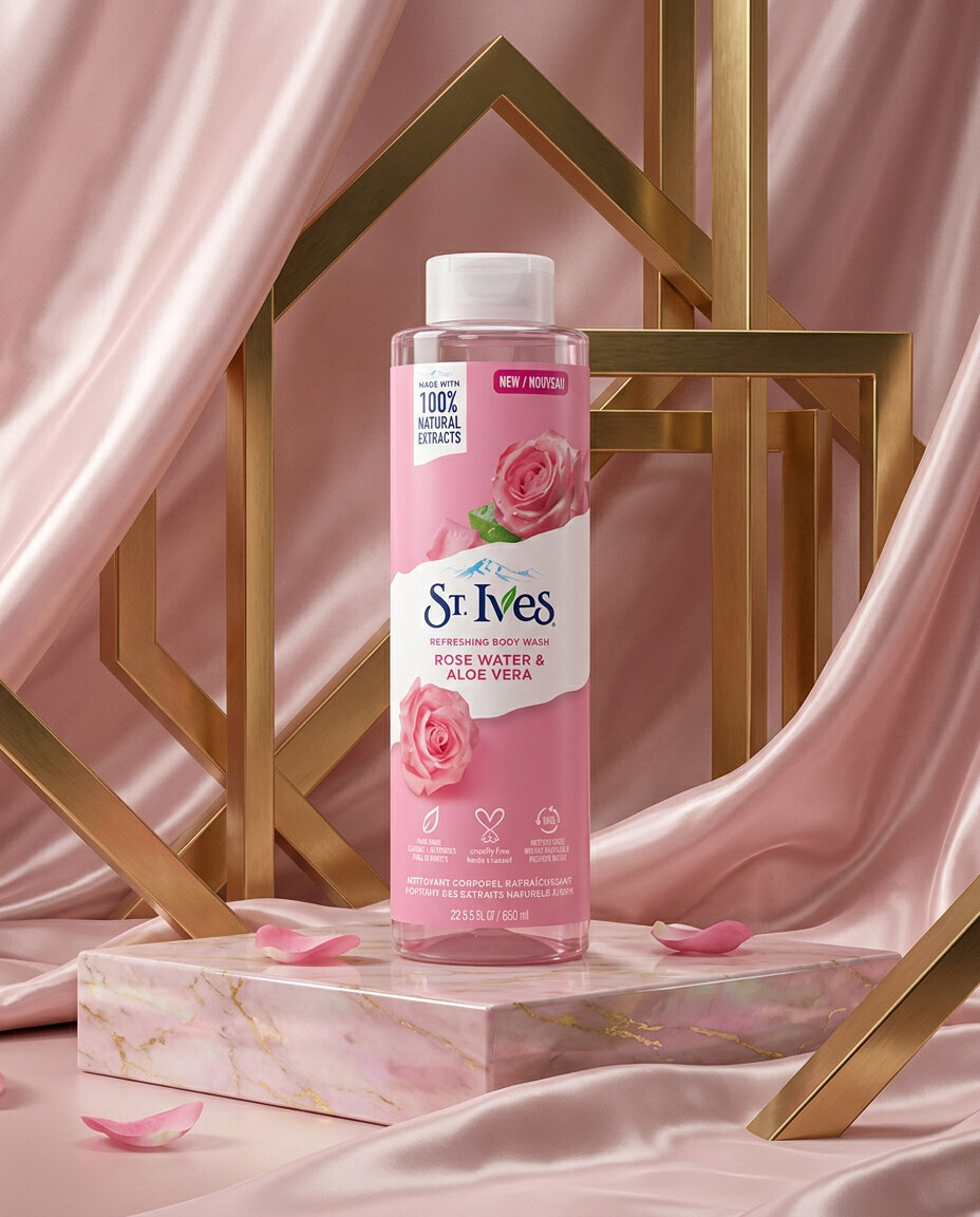 St. Ives Refreshing Body Wash Rose Water and Aloe Vera