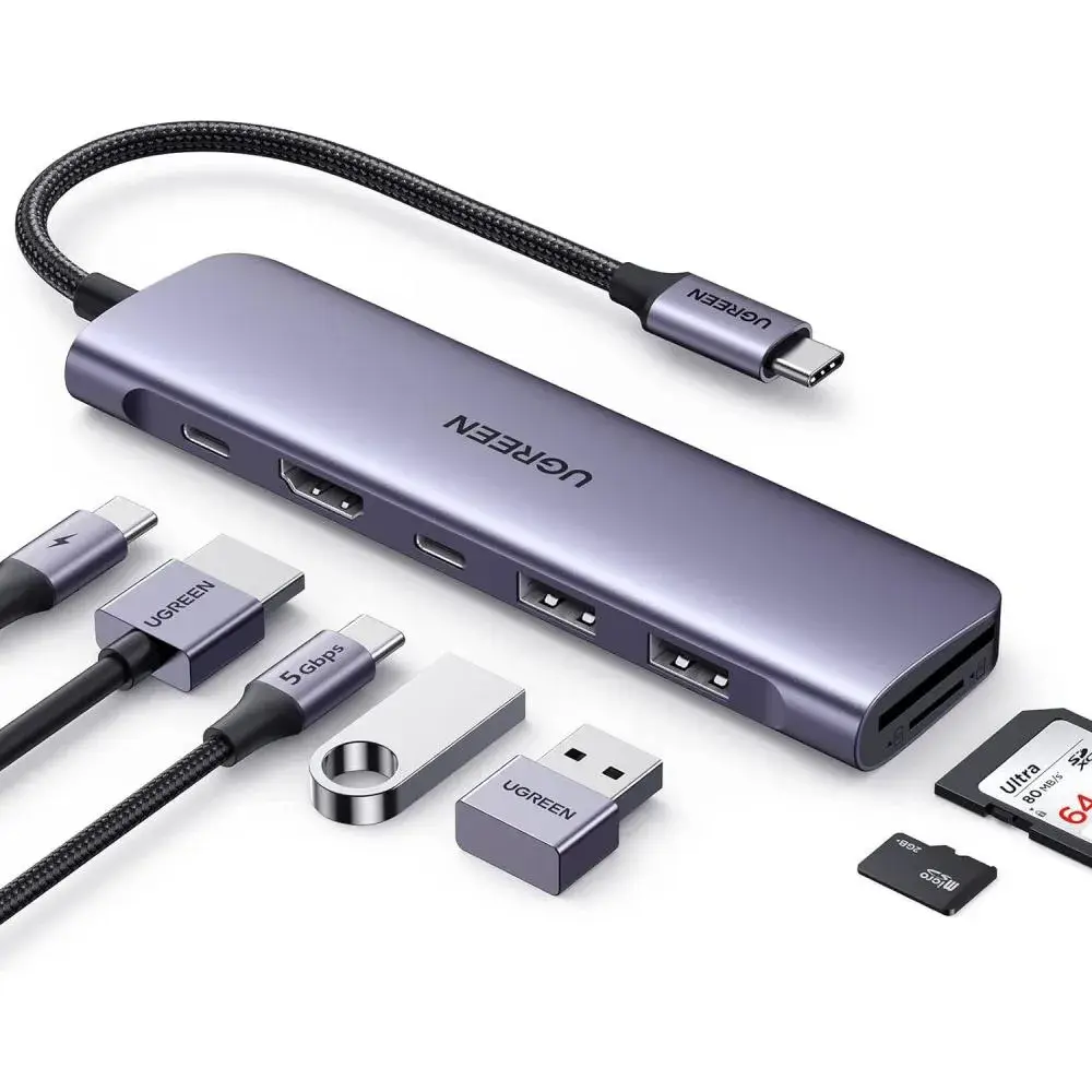 UGREEN CM195 7-in-1 USB-C Hub with 4K HDMI 100W Power Delivery and 5Gbps Data Transfer