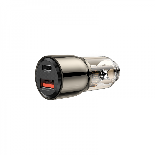 WIWU WI-QC012 95W PD+QC Kirsite Geek Fast Car Charger with USB and Type-C