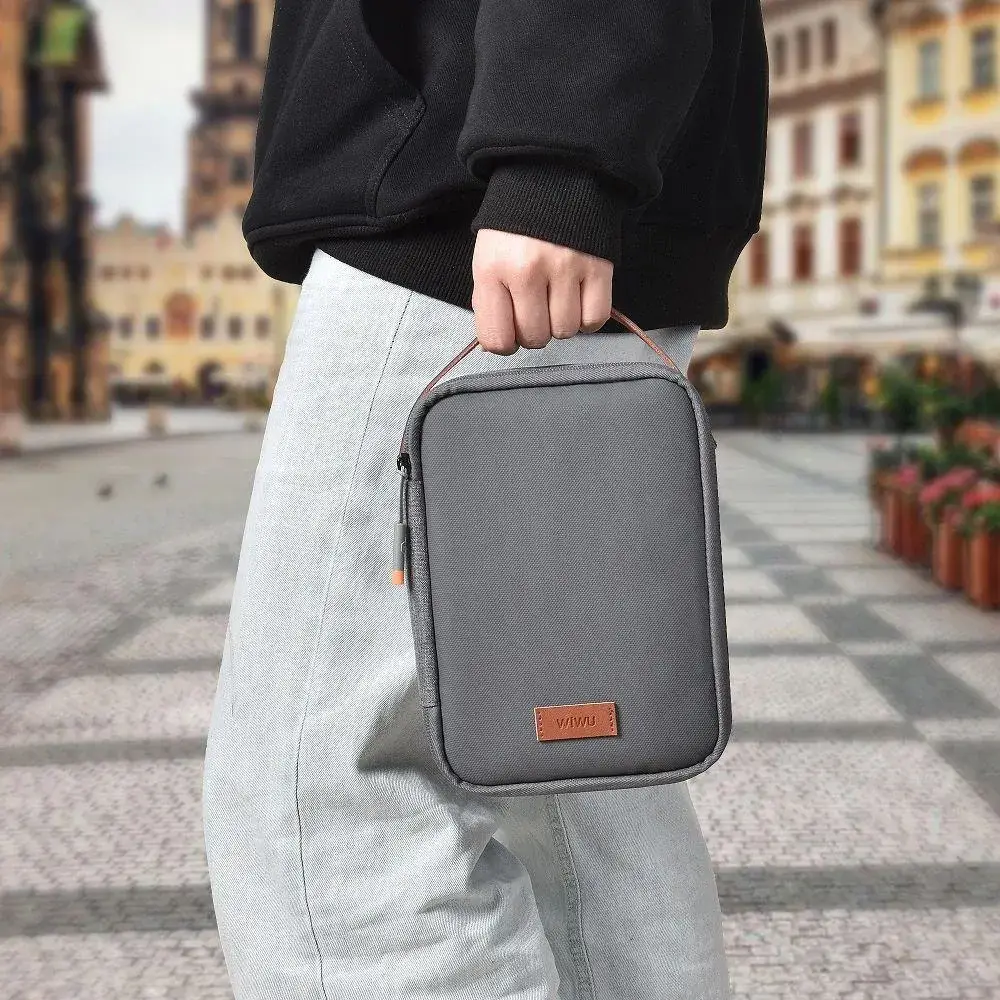 WiWU Minimalist Travel Pouch: Your Essential Organizer Bag for Electronics and MacBook Accessories