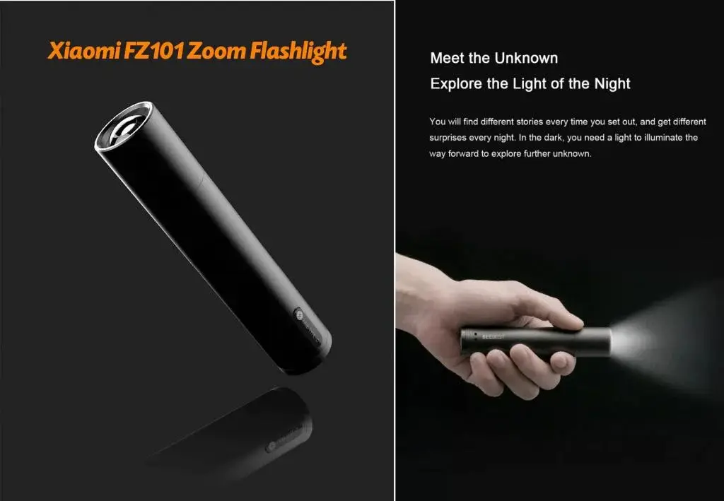 Xiaomi MI Beebest FZ101 Portable Zoom Flashlight 1000 lumens